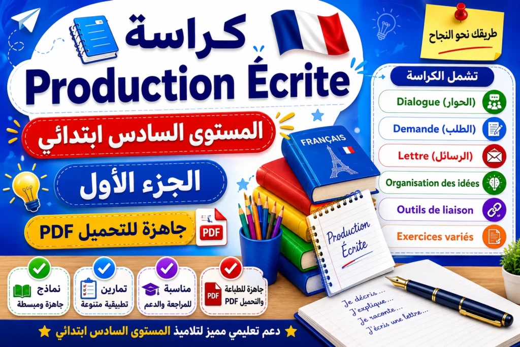 كراسة Production Écrite للمستوى السادس ابتدائي PDF – الجزء الأول