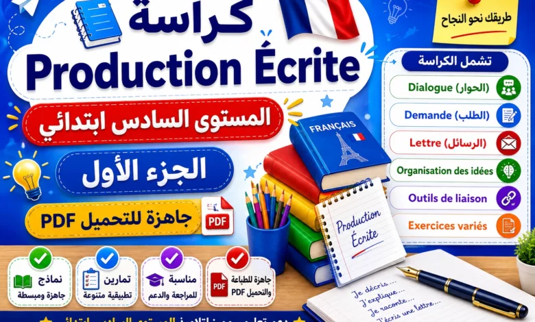 كراسة Production Écrite للمستوى السادس ابتدائي PDF – الجزء الأول