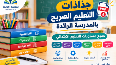 جذاذات التعليم الصريح بالمدرسة الرائدة لجميع المستويات
